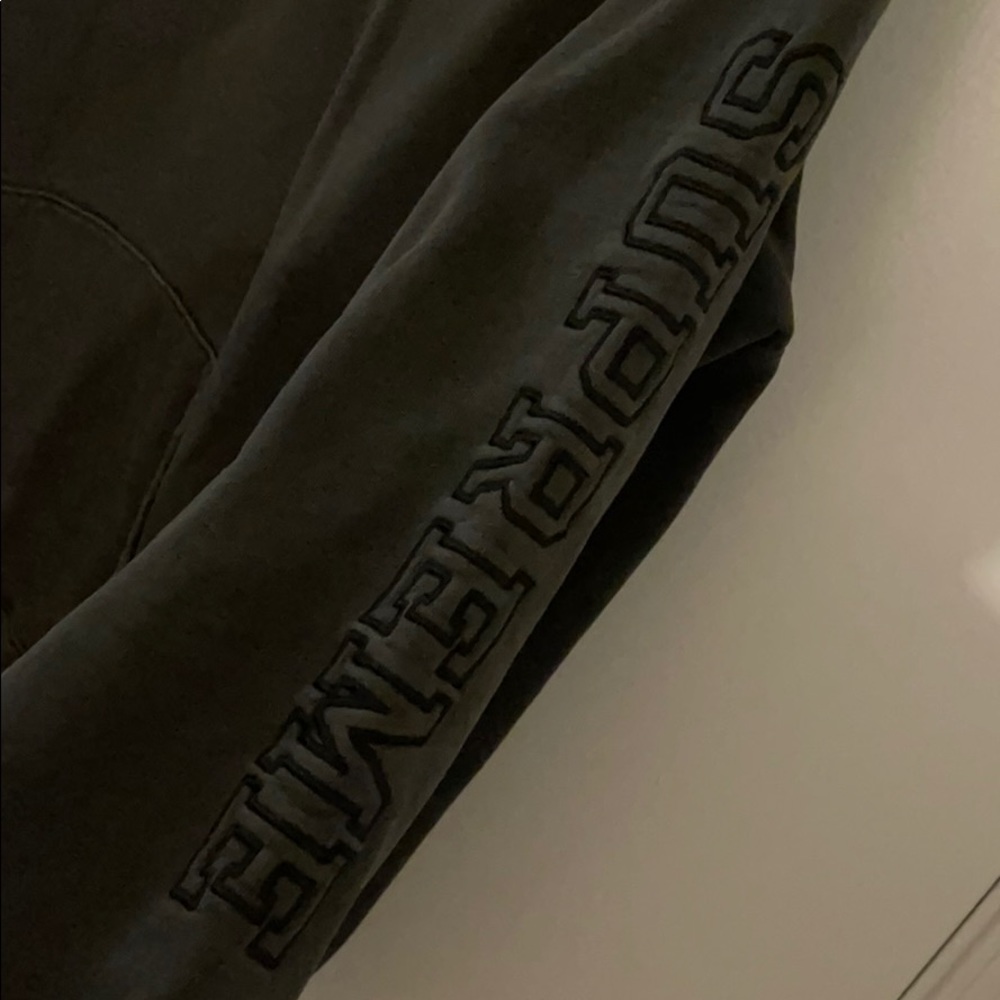SUPREME BLK OVERDYED HOODIE